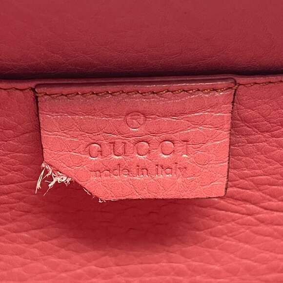 Gucci Calfskin Leather Soho Hard Case Clutch Shoulder Bag -Mauve/Pink - Preowned - Picture 8 of 12